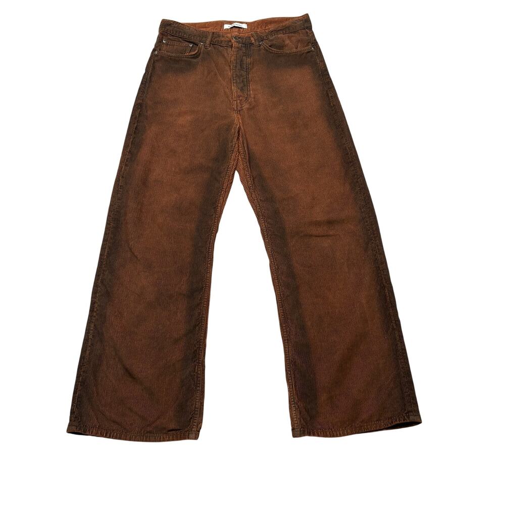 No Maintenance Baggy Corduroy Pants Men's 30x29 Brown Y2K Skater Grunge